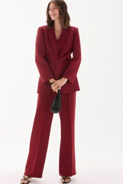 TFP by Tamara Falcó Top lencero Burdeos New