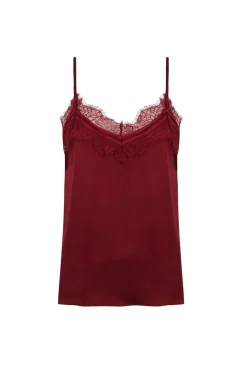 TFP by Tamara Falcó Top lencero Burdeos New