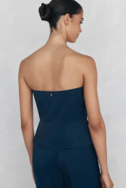 Pedro del Hierro Top liso palabra de honor Azul Clearance