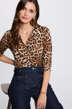 Morgan Top manga larga estampado Multicolor Hot