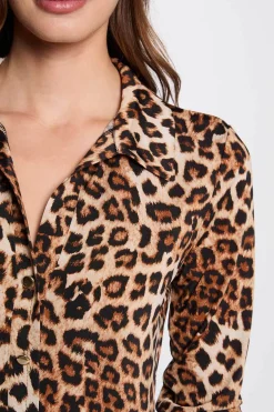 Morgan Top manga larga estampado Multicolor Hot