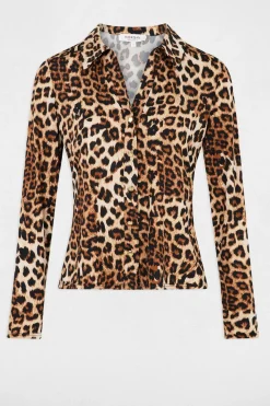 Morgan Top manga larga estampado Multicolor Hot