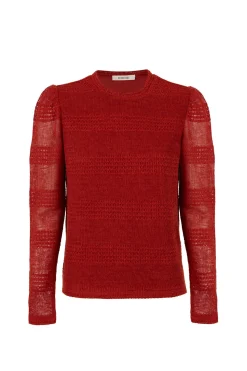 Slowlove Top manga larga estructura rústica Naranja Online