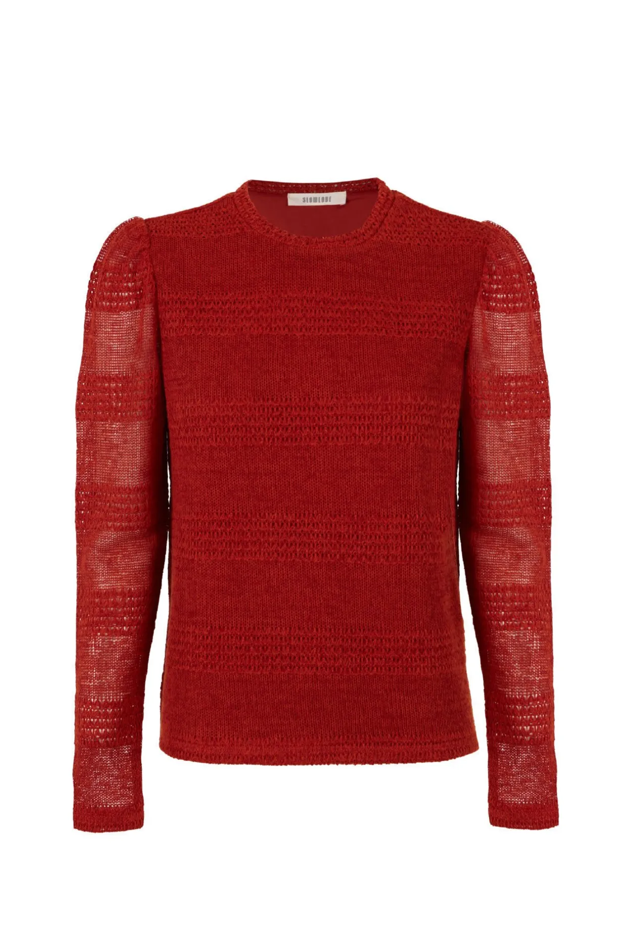 Slowlove Top manga larga estructura rústica Naranja Online