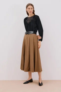 Cortefiel Top parche crochet Negro Hot