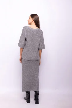 Object Top punto lurex Gris Best