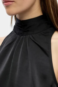 Object Top satinado lazada Negro Discount