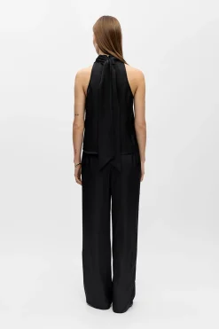 Object Top satinado lazada Negro Discount