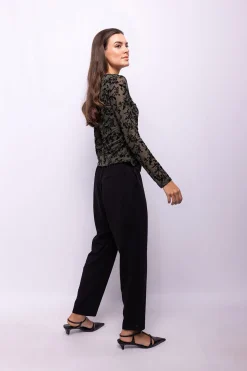 Object Top tejido flocado Gris oscuro Clearance