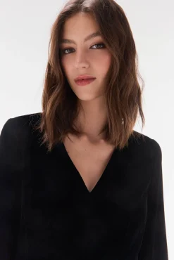 TFP by Tamara Falcó Top terciopelo Negro