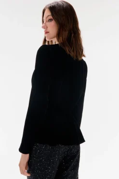 TFP by Tamara Falcó Top terciopelo Negro