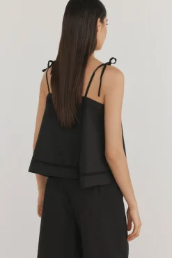 Pedro del Hierro Top tirantes picos Negro Outlet