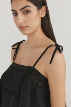 Pedro del Hierro Top tirantes picos Negro Outlet