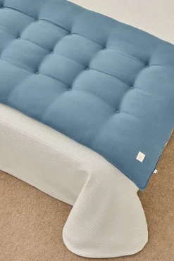 Textura Topper acolchado cuadros azul Discount