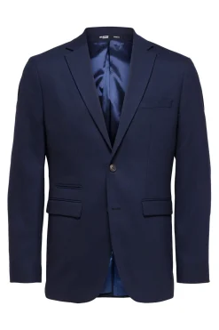 Selected Traje de dos piezas slim fit lana fría Azul marino Clearance