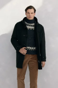 Pedro del Hierro Trenca lana alamares Verde Online