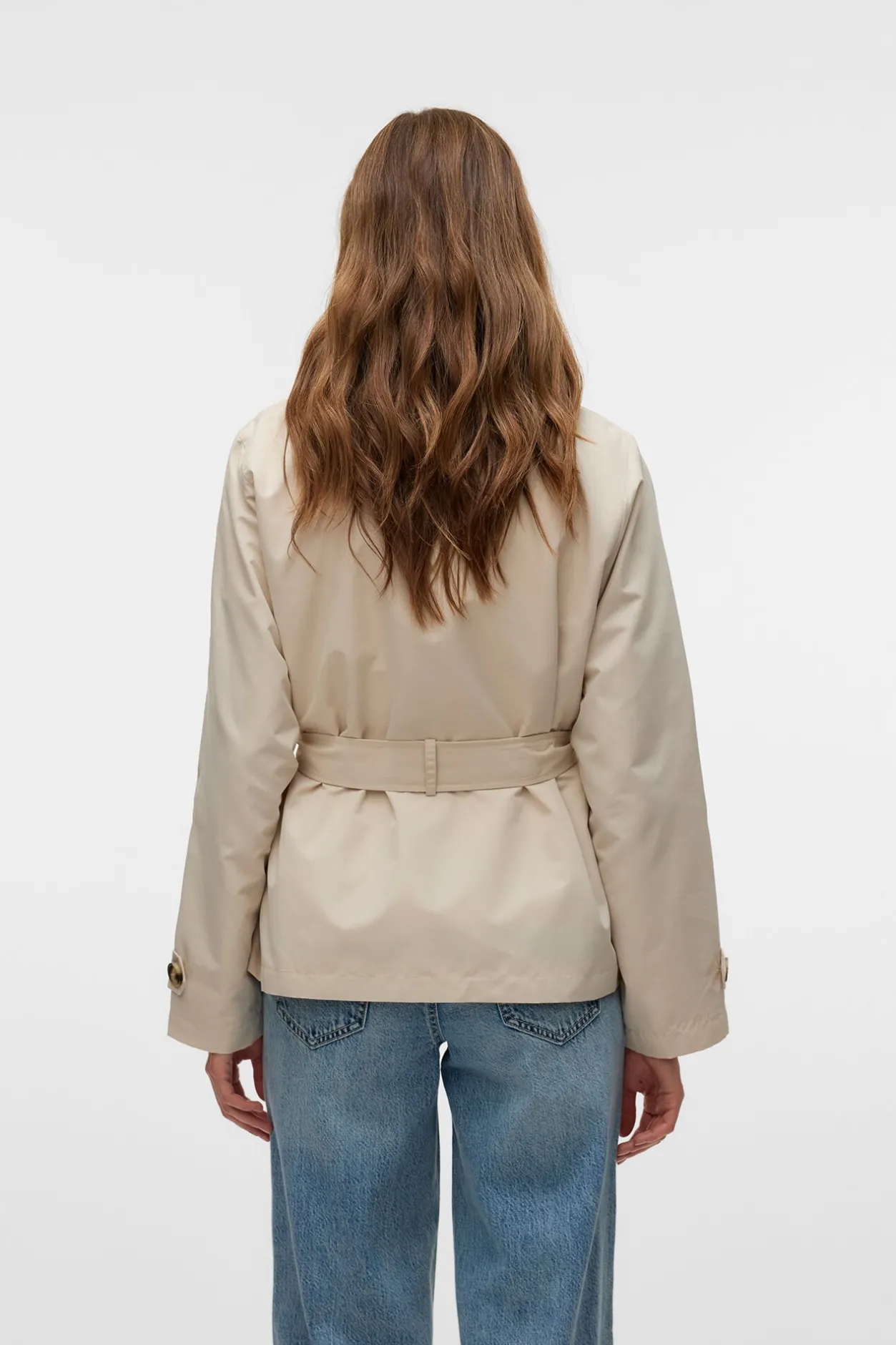 Vero Moda Trench corto de manga larga Gris Discount