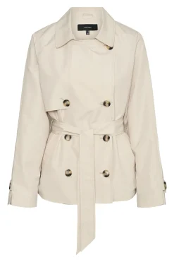 Vero Moda Trench corto de manga larga Gris Discount