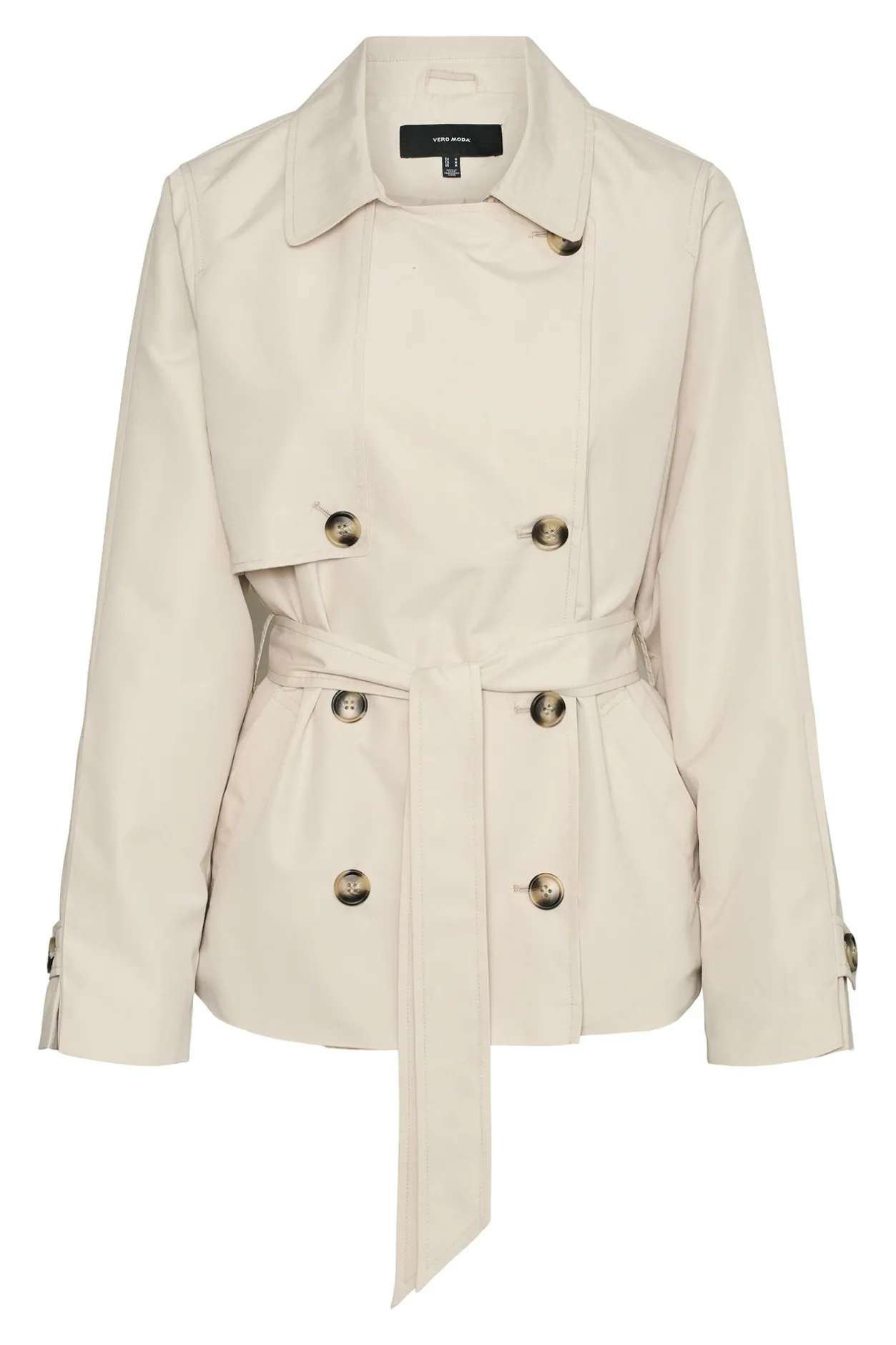 Vero Moda Trench corto de manga larga Gris Discount