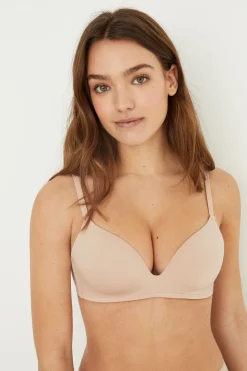 Women'secret UNIQUE Sujetador triangular push up microfibra nude Discount