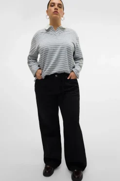 Vero Moda Curve Vaquero ancho talla grande Negro Online