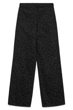 Vero Moda Vaquero animal print pernera ancha Negro
