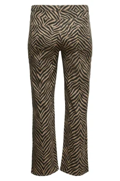 Vero Moda Curve Vaquero animal print talla grande Marr&oacute;n Discount