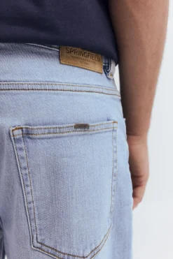 Springfield Vaquero lavado claro straight fit azul