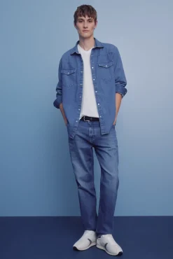 Springfield Vaquero lavado medio oscuro regular fit azul Outlet