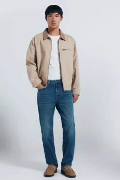 Springfield Vaquero lavado oscuro sobretintando straight fit turquesa New