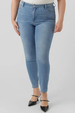 Vero Moda Curve Vaquero pitillo talla grande Azul Hot