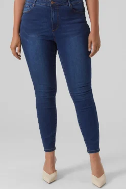 Vero Moda Curve Vaquero pitillo talla grande Azul Clearance