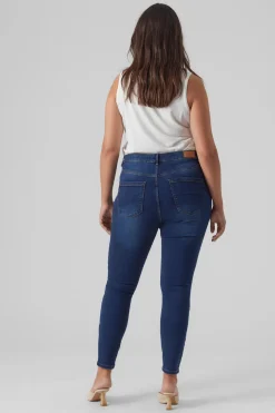 Vero Moda Curve Vaquero pitillo talla grande Azul Clearance