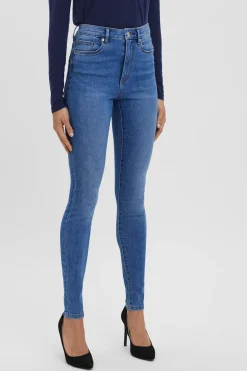 Vero Moda Vaquero skinny de mujer con cintura alta Azul Discount