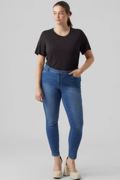 Vero Moda Curve Vaquero Slim talla grande Azul Hot