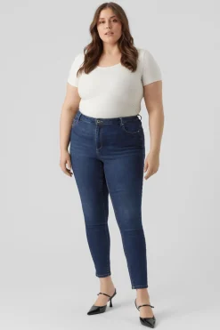 Vero Moda Curve Vaquero Slim talla grande Azul Sale