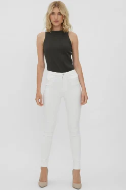 Vero Moda Vaquero Sophia pitillo de tiro alto Blanco Discount