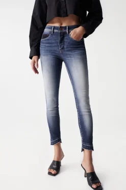 Salsa Jeans Vaqueros faith push in cropped lavado premium Azul Online