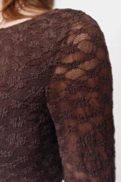 High Spirits Vestido Asym marr&oacute;n Online