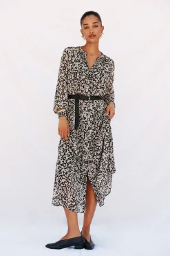 Cortefiel Vestido camisero estampado cinturón Multicolor New