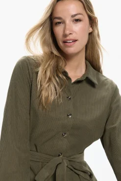 Vero Moda Vestido camisero micropana Verde Discount