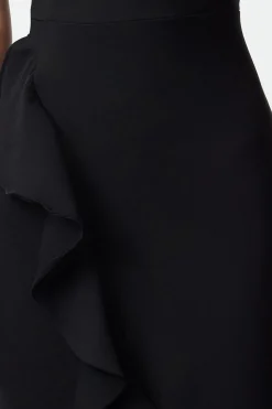 Trendyol Vestido con volantes negro Clearance