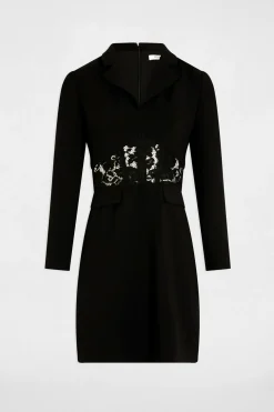 Morgan Vestido corto ajustado encaje Negro Outlet