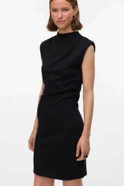 Vero Moda Vestido corto con cuello Perkins Negro New
