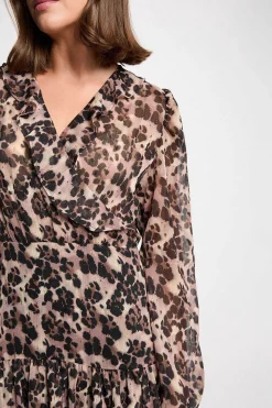 Morgan Vestido corto con cuello en V Multicolor Hot