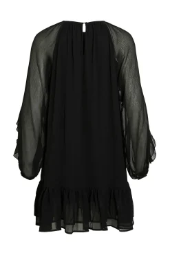 Vila Vestido corto con volantes Negro Sale