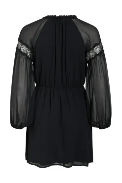 Vila Vestido corto de gasa Negro Outlet