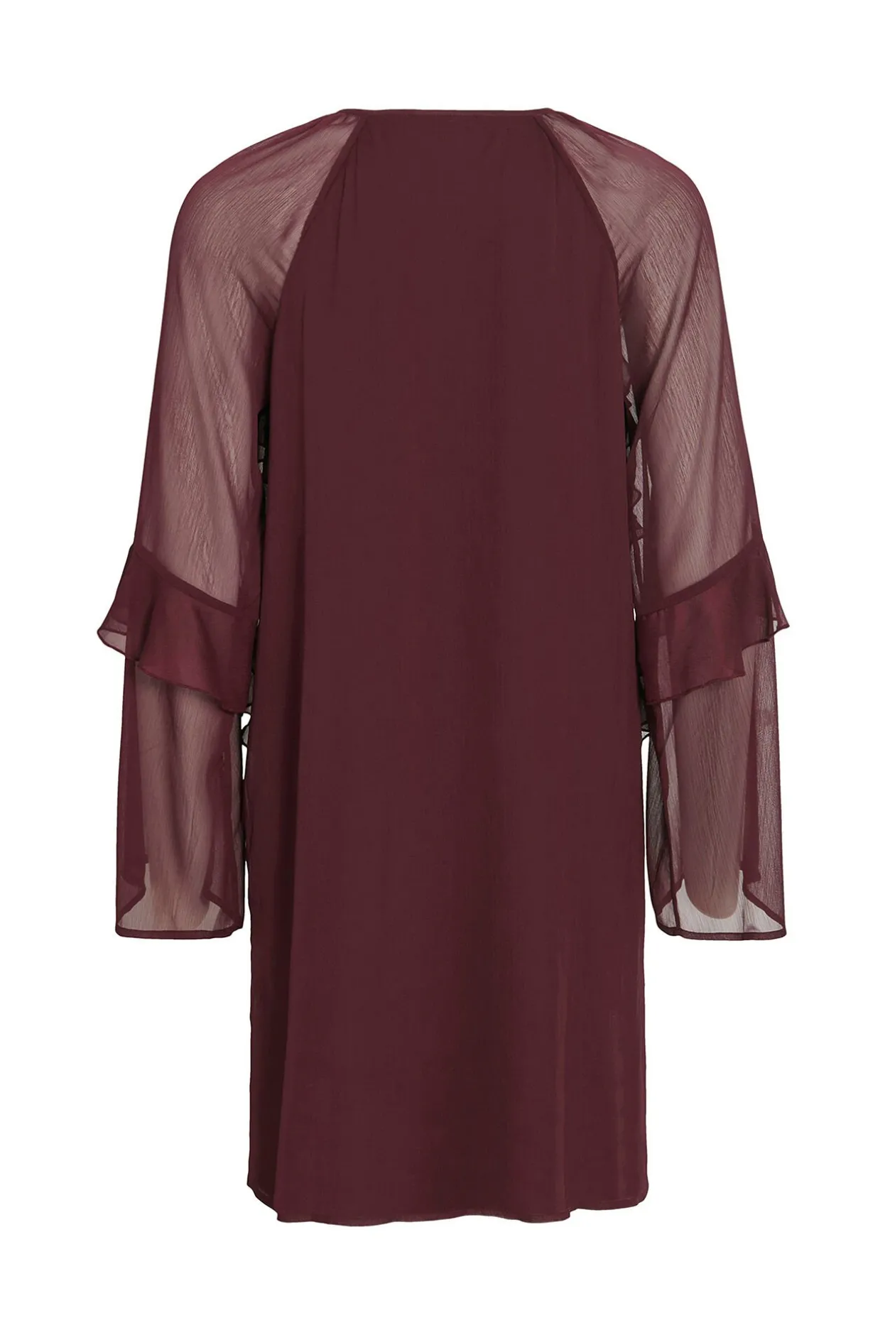 Vila Vestido corto de gasa con volantes Morado Online