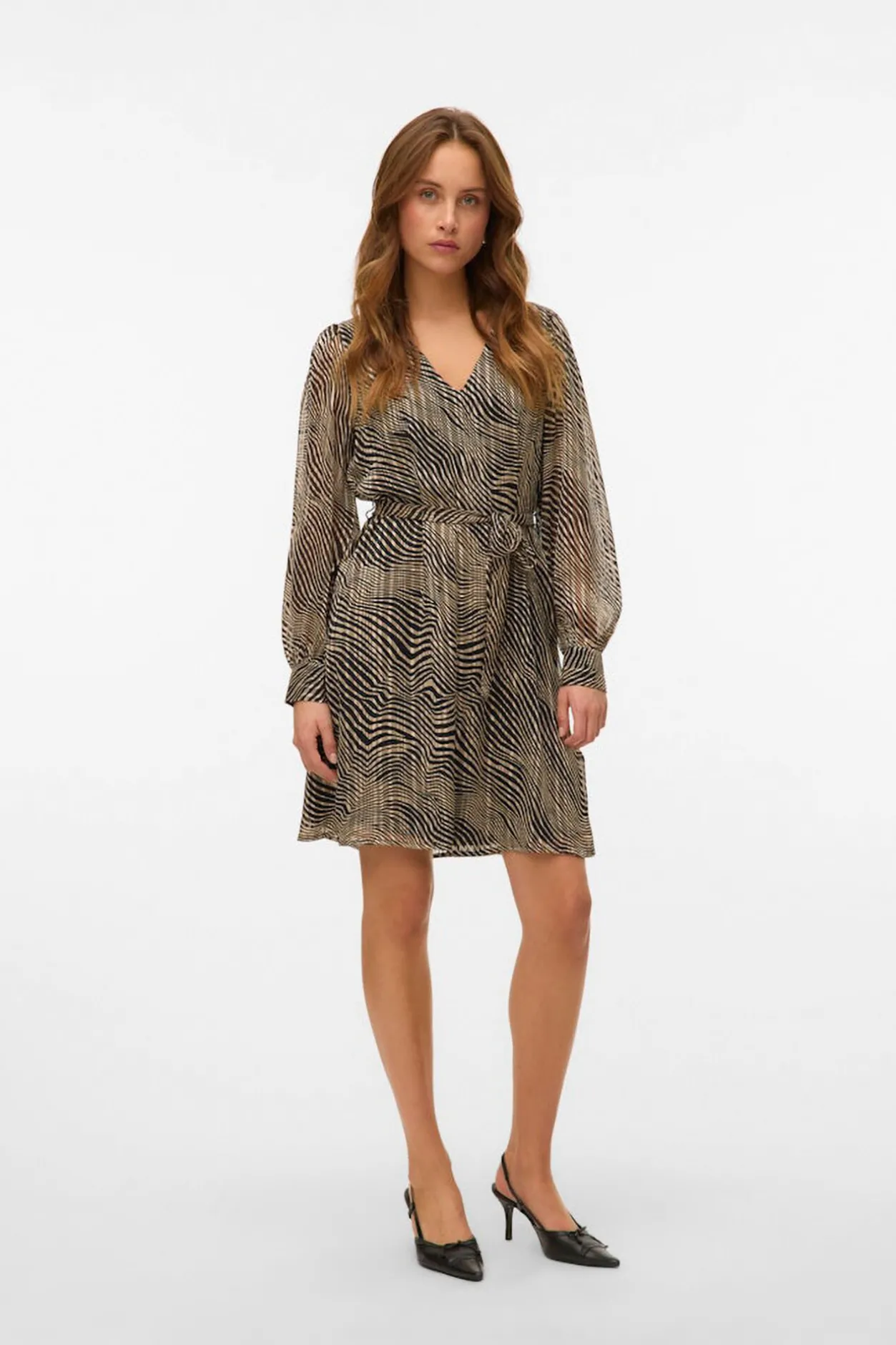 Vero Moda Vestido corto de manga larga Multicolor Online