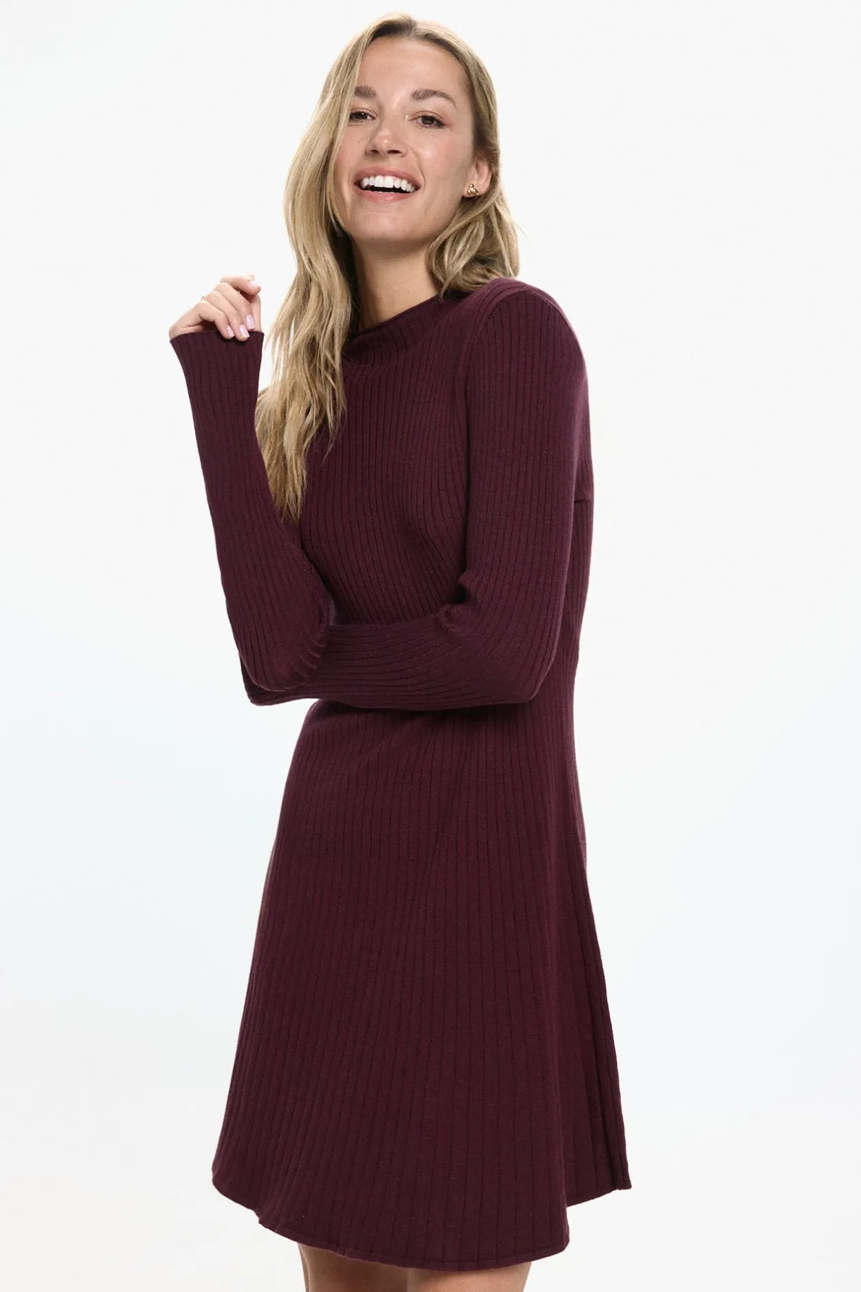 Vero Moda Vestido corto de punto Morado Discount